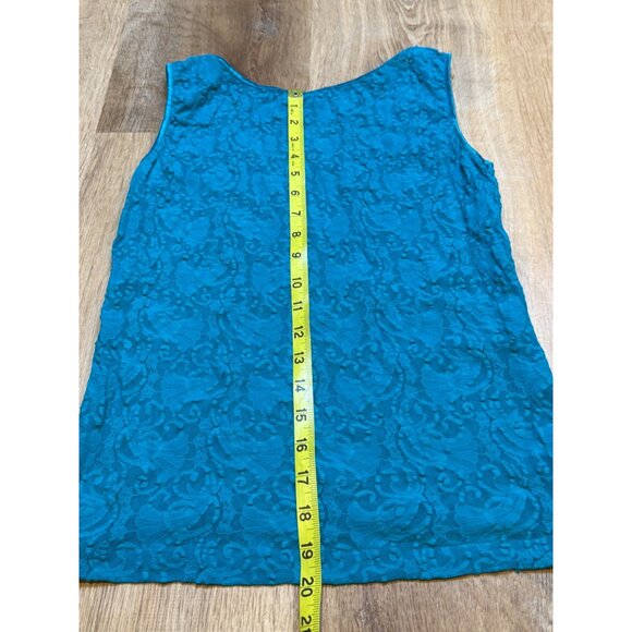 Vintage 90s Sleeveless Super Strechy Lace Tank Top - Picture 4 of 5